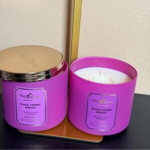 White Barn Black Cherry Merlot Candles (2x)- Vibrant Purple